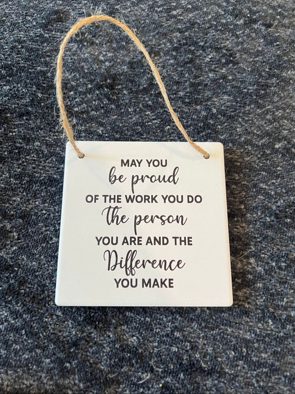 NIB Inspirational Hanging Plaque with Quote